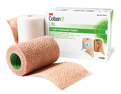 Coban 2 Layer Short Stretch Compression - 10 cm de large 1/Boîte