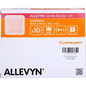 Allevyn Gentle Border Lite - 10cm x 10cm 10/BX