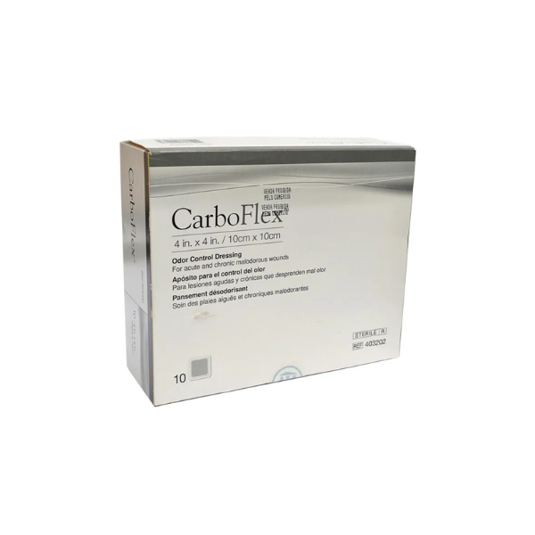 CarboFlex® Odour Control Dressing, Sterile - 10cm x 10cm 10/BX