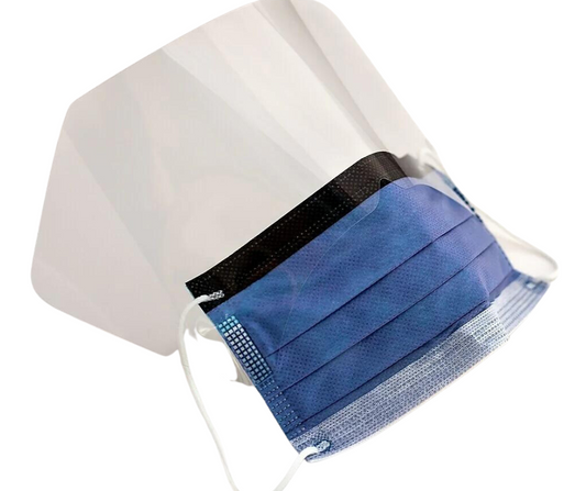 PRI-MED 3 Ply Level 3 Procedural Mask with Visor - 25/Box