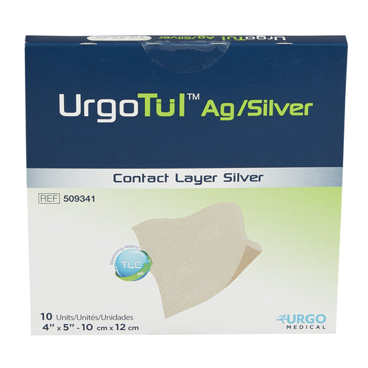 UrgoTul Ag/Silver Contact Layer Dressing - 10cm x 12cm 10/BX