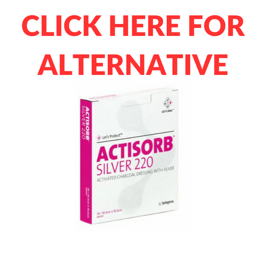 Actisorb Ag 220 Charcoal - 10.5cm x 10.5cm 11/Box