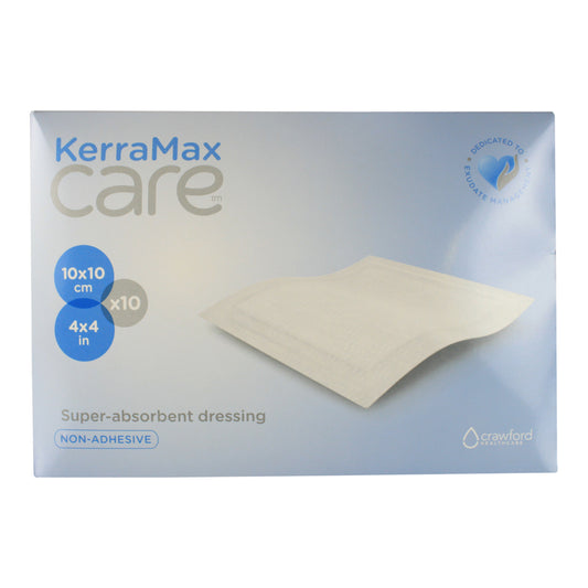 Kerramax Care Super Absorbent Dressing 10cm x 10cm 10/Box