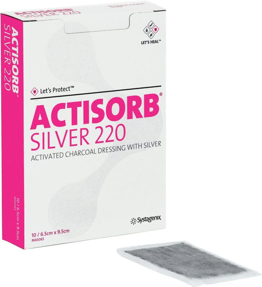 Actisorb Silver 220 Sheet • 6.5 x 9.5 cm 10/Box